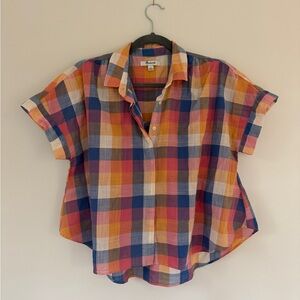 MADEWELL checked short sleeve button down